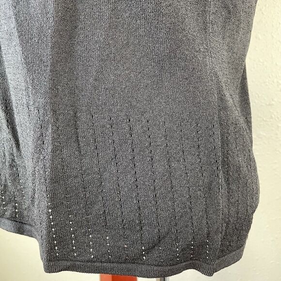 NWT Alfani Black Short Sleeve Blouse Top Size M - Picture 5 of 8